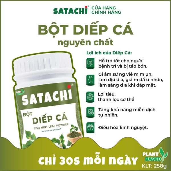 <b>Bột Diếp Cá SATACHI<br> nguyên chất</b><br>Hộp 86g - Ảnh 5
