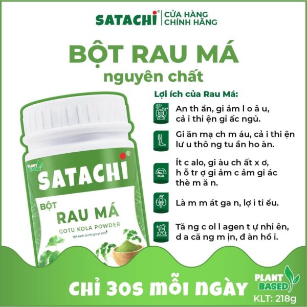 <b>Bột Rau Má SATACHI <br>nguyên chất</b><br>Hộp 68g - Hình ảnh 5