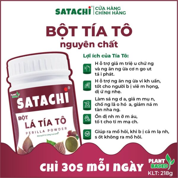 <b>Bột Tía Tô SATACHI<br> nguyên chất</b><br>Hộp 68g - Hình ảnh 5