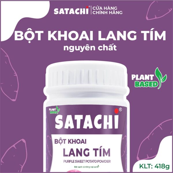 <b>Bột Khoai Lang Tím SATACHI<br> nguyên chất </b><br>Hộp 418g - Ảnh 3