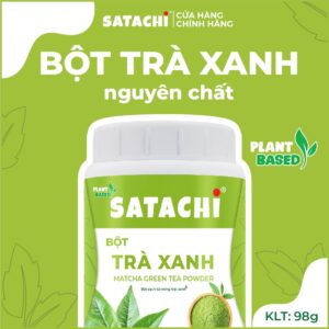 <b>Bột Trà Xanh Matcha SATACHI<br> nguyên chất</b><br>Hộp 98g