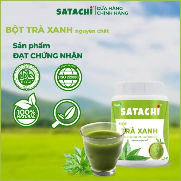 <b>Bột Trà Xanh Matcha SATACHI<br> nguyên chất</b><br>Hộp 98g - Hình ảnh 3
