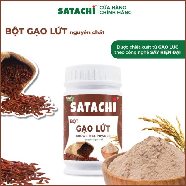 <b>Bột Gạo Lứt SATACHI<br> nguyên chất</b> <br>Hộp 368g - Ảnh 2