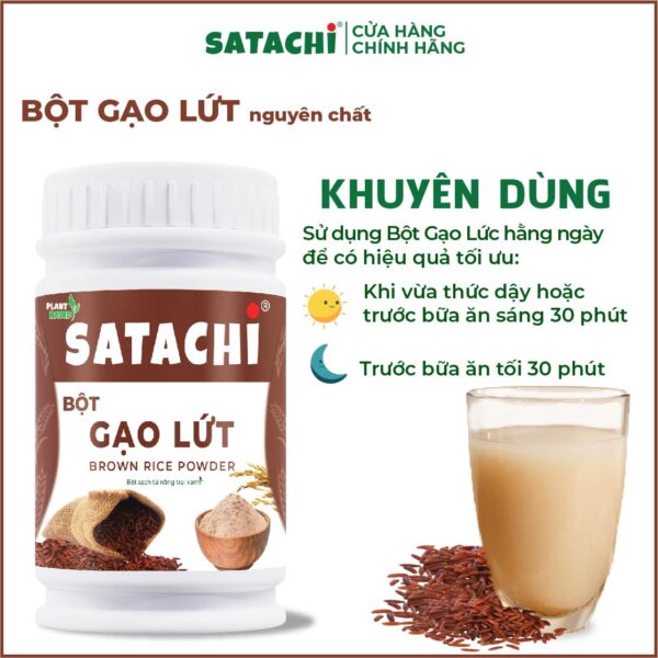 <b>Bột Gạo Lứt SATACHI<br> nguyên chất</b> <br>Hộp 368g - Ảnh 8