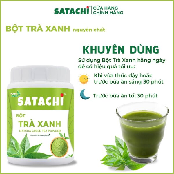 <b>Bột Trà Xanh Matcha SATACHI<br> nguyên chất</b><br>Hộp 98g - Hình ảnh 7