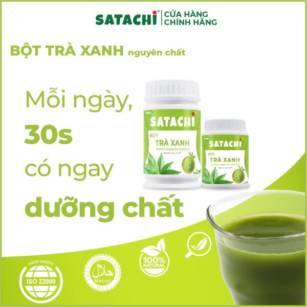 <b>Bột Trà Xanh Matcha SATACHI<br> nguyên chất</b><br>Hộp 98g - Hình ảnh 8