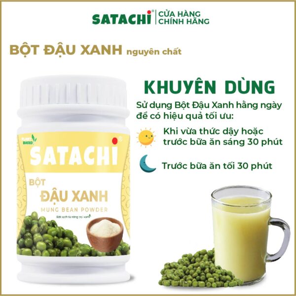 <b>Bột Đậu Xanh SATACHI<br> nguyên chất </b><br>Hộp 528g - Hình ảnh 7