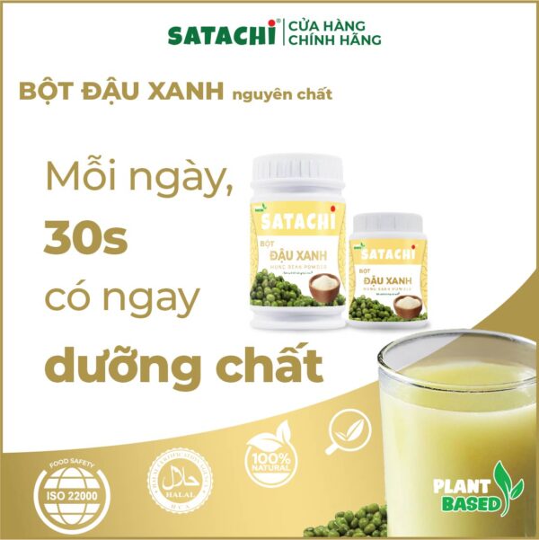 <b>Bột Đậu Xanh SATACHI<br> nguyên chất </b><br>Hộp 528g - Hình ảnh 8
