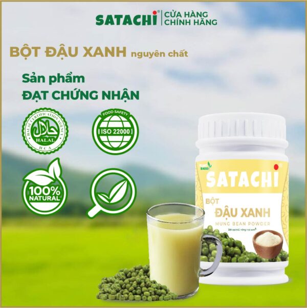 <b>Bột Đậu Xanh SATACHI<br> nguyên chất </b><br>Hộp 528g - Hình ảnh 9