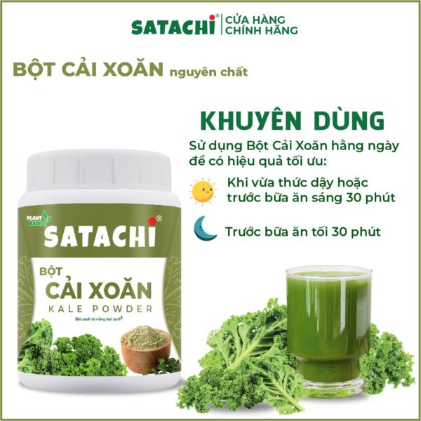 <b>Bột Cải Xoăn (Kale) SATACHI<br> nguyên chất</b><br>Hộp 86g - Hình ảnh 7
