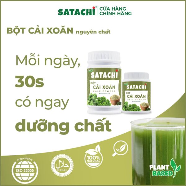 <b>Bột Cải Xoăn (Kale) SATACHI<br> nguyên chất</b><br>Hộp 86g - Hình ảnh 8