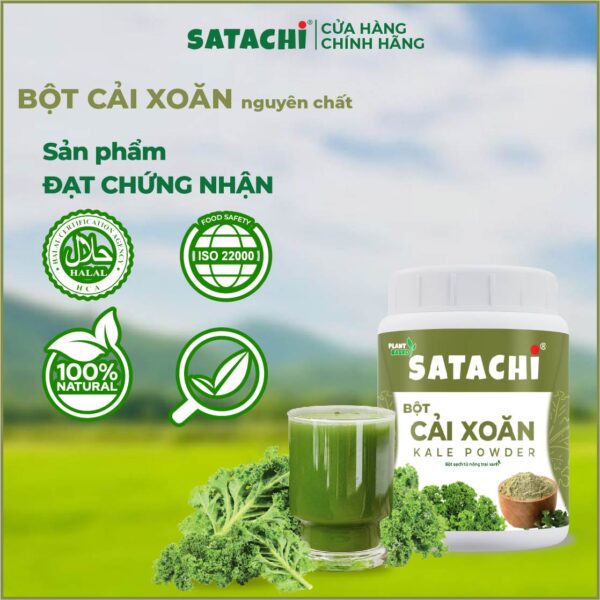 <b>Bột Cải Xoăn (Kale) SATACHI<br> nguyên chất</b><br>Hộp 86g - Hình ảnh 9
