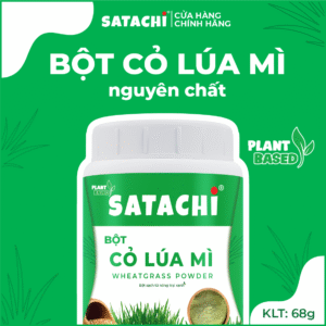 <b>Bột Cỏ Lúa Mì SATACHI<br> nguyên chất</b><br>Hộp 68g