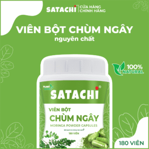 <b>Viên Bột Chùm Ngây SATACHI <br>nguyên chất</b><br>Hộp 180 viên