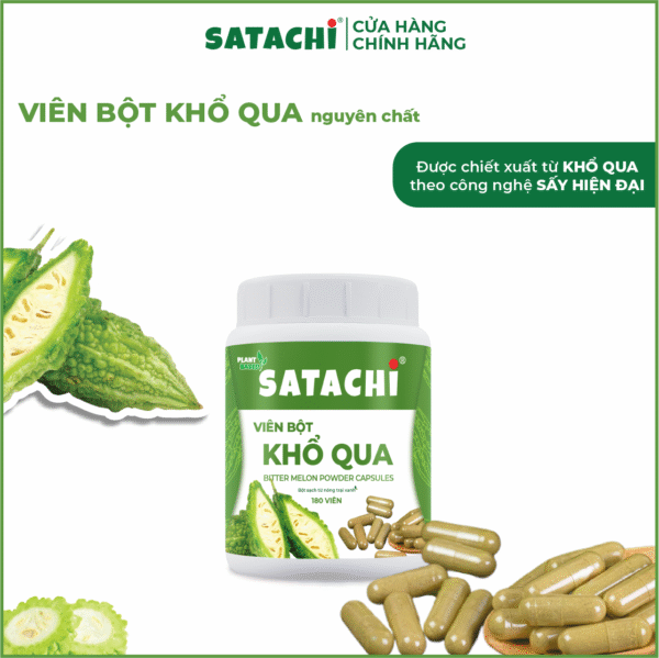 <b>Viên Bột Khổ Qua SATACHI <br>nguyên chất</b><br>Hộp 180 viên - Ảnh 2