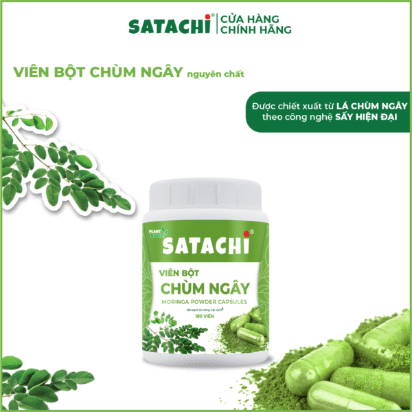 <b>Viên Bột Chùm Ngây SATACHI <br>nguyên chất</b><br>Hộp 180 viên - Ảnh 2
