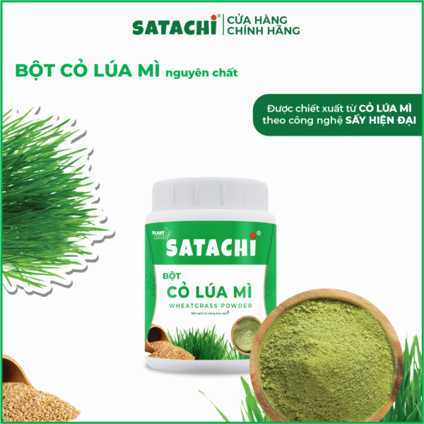 <b>Bột Cỏ Lúa Mì SATACHI<br> nguyên chất</b><br>Hộp 68g - Hình ảnh 4