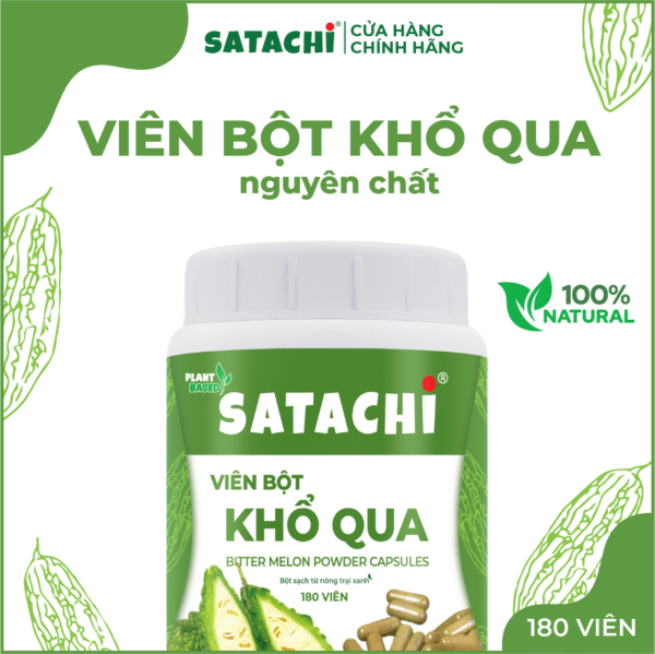 <b>Viên Bột Khổ Qua SATACHI <br>nguyên chất</b><br>Hộp 180 viên - Ảnh 6
