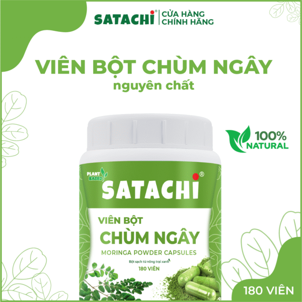<b>Viên Bột Chùm Ngây SATACHI <br>nguyên chất</b><br>Hộp 180 viên - Ảnh 6