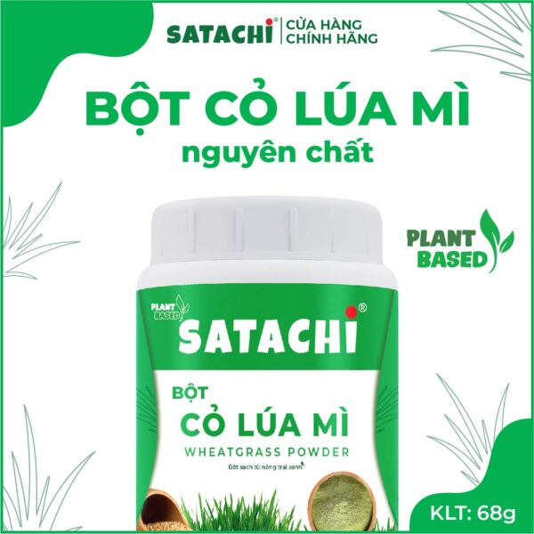 <b>Bột Cỏ Lúa Mì SATACHI<br> nguyên chất</b><br>Hộp 68g - Hình ảnh 6