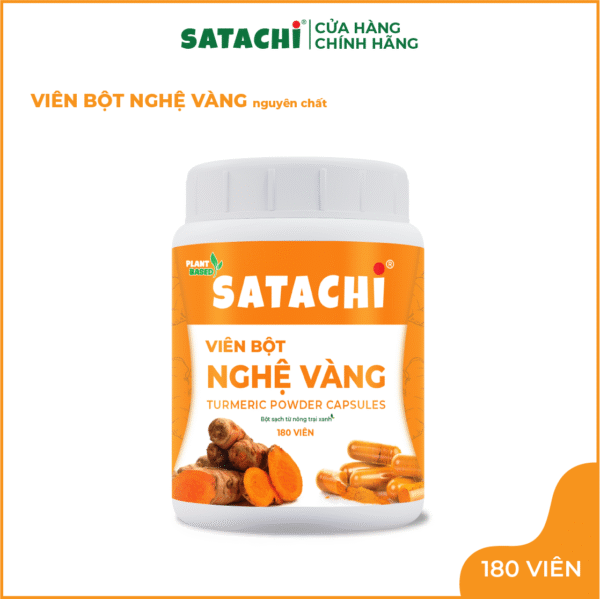 <b>Viên Bột Nghệ Vàng SATACHI <br>nguyên chất</b><br>Hộp 180 viên - Hình ảnh 7