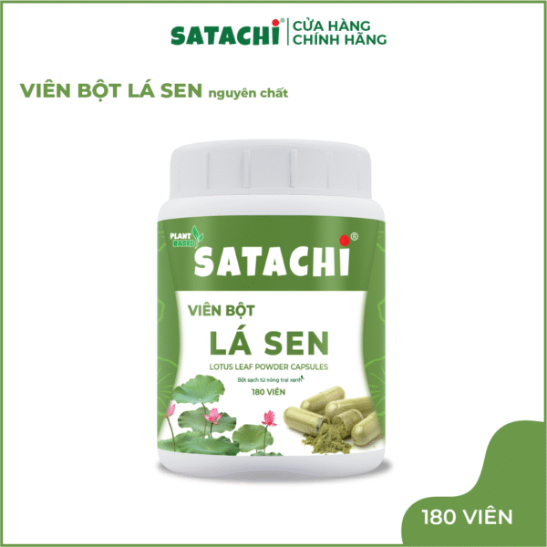 <b>Viên Bột Lá Sen SATACHI <br>nguyên chất</b><br>Hộp 180 viên - Hình ảnh 8