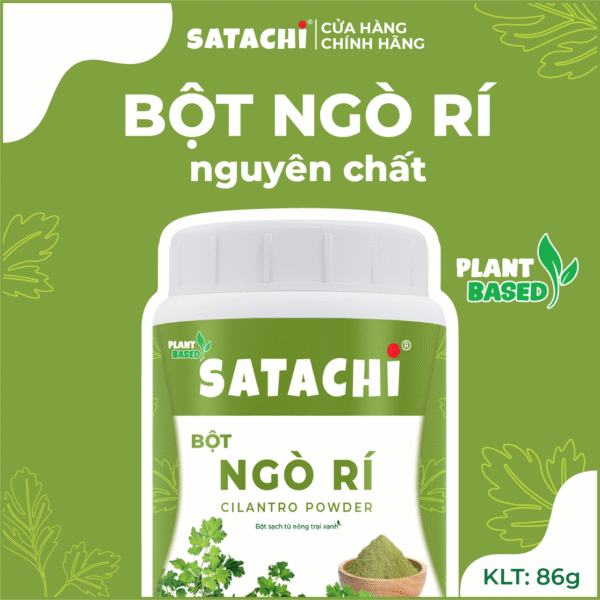 <b>Bột Ngò Rí SATACHI <br>nguyên chất</b><br>Hộp 86g