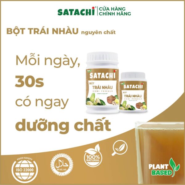 <b>Bột Trái Nhàu SATACHI <br>nguyên chất </b><br>Hộp 418g - Hình ảnh 9
