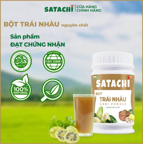 <b>Bột Trái Nhàu SATACHI <br>nguyên chất </b><br>Hộp 418g - Hình ảnh 4