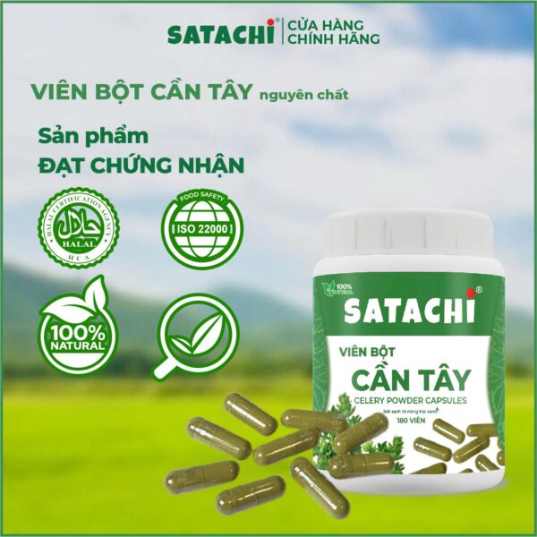 <b>Viên Bột Cần Tây SATACHI <br>nguyên chất</b><br>Hộp 180 viên - Ảnh 4