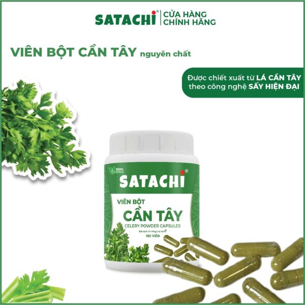 <b>Viên Bột Cần Tây SATACHI <br>nguyên chất</b><br>Hộp 180 viên - Ảnh 2