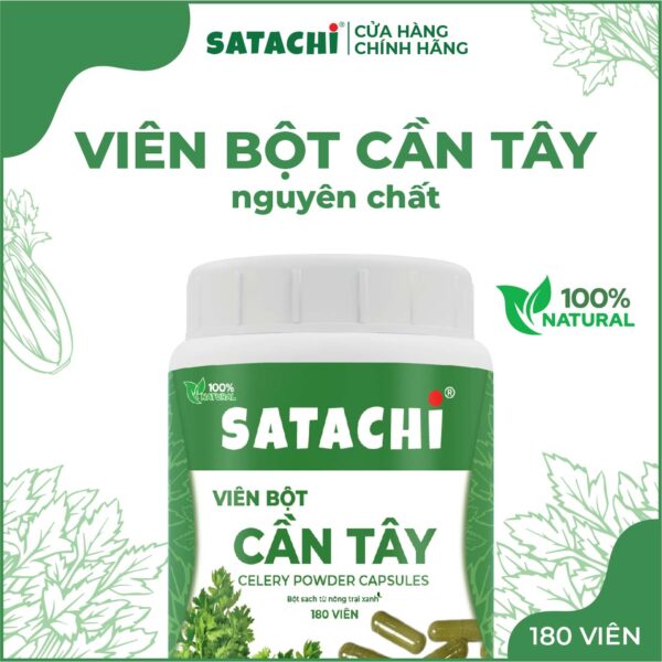 <b>Viên Bột Cần Tây SATACHI <br>nguyên chất</b><br>Hộp 180 viên - Ảnh 6