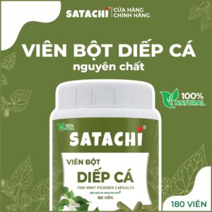 <b>Viên Bột Diếp Cá SATACHI <br>nguyên chất</b><br>Hộp 180 viên