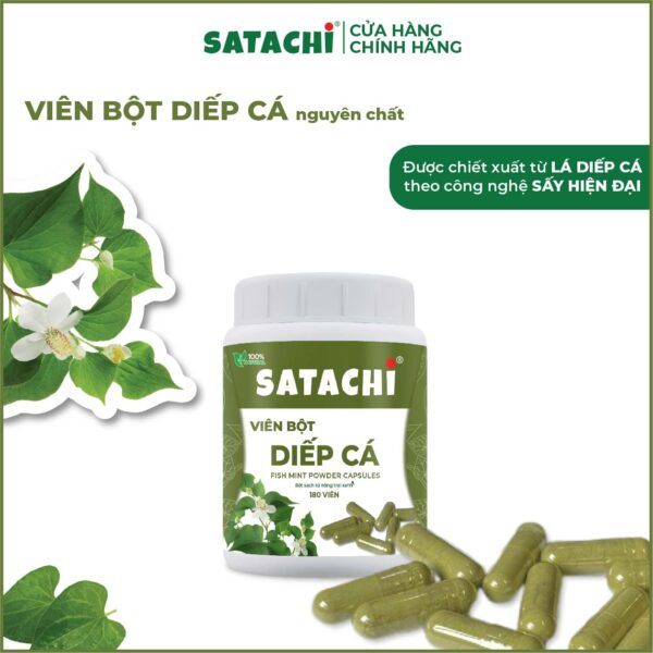 <b>Viên Bột Diếp Cá SATACHI <br>nguyên chất</b><br>Hộp 180 viên - Ảnh 2