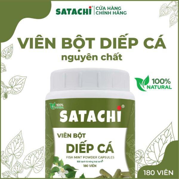 <b>Viên Bột Diếp Cá SATACHI <br>nguyên chất</b><br>Hộp 180 viên - Ảnh 6