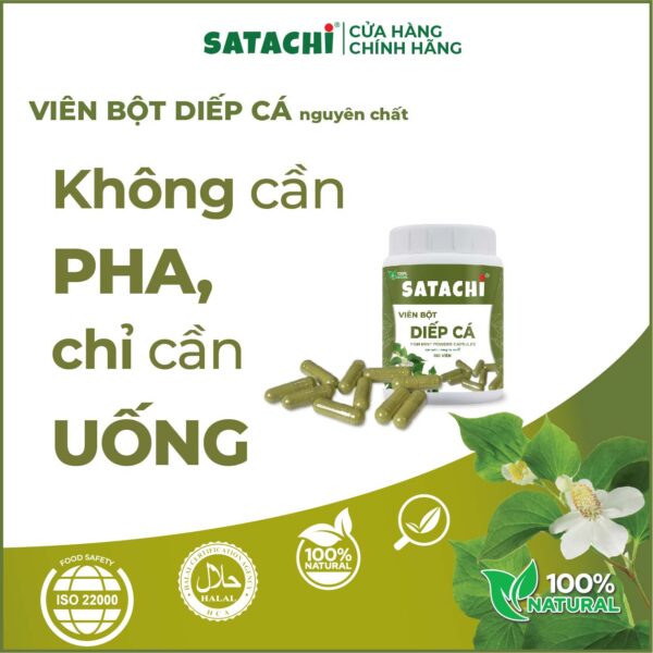 <b>Viên Bột Diếp Cá SATACHI <br>nguyên chất</b><br>Hộp 180 viên - Ảnh 9