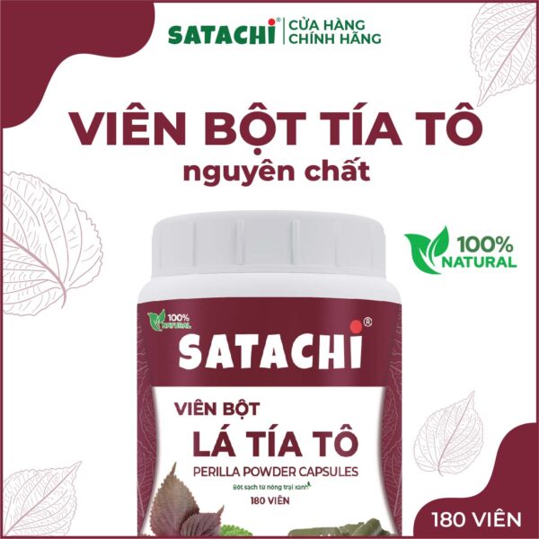 <b>Viên Bột Tía Tô SATACHI <br>nguyên chất</b><br>Hộp 180 viên - Ảnh 6