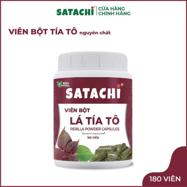 <b>Viên Bột Tía Tô SATACHI <br>nguyên chất</b><br>Hộp 180 viên - Ảnh 7