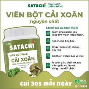 Viên Bột Cải Xoăn Kale SATACHI nguyên chất