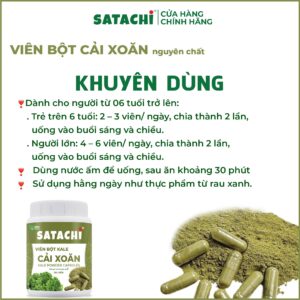 Viên Bột Cải Xoăn Kale SATACHI nguyên chất