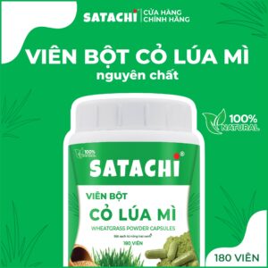 Viên Bột Cỏ Lúa Mì SATACHI nguyên chất