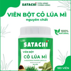 Viên Bột Cỏ Lúa Mì SATACHI nguyên chất
