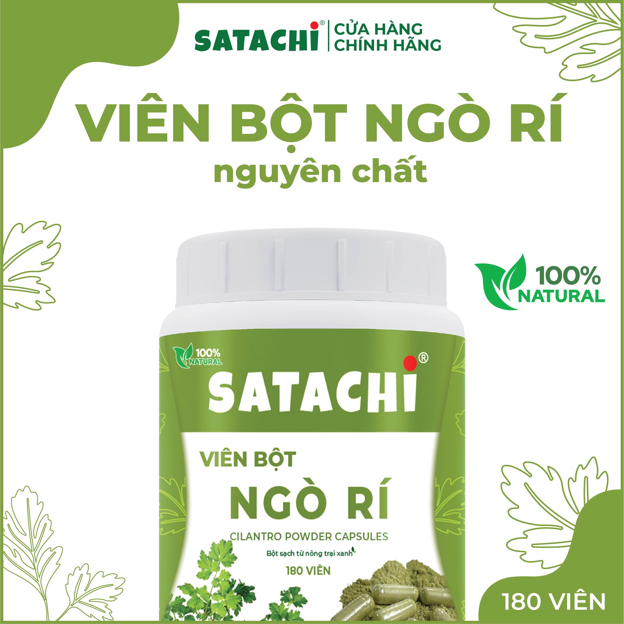 Viên Bột Ngò Rí SATACHI nguyên chất