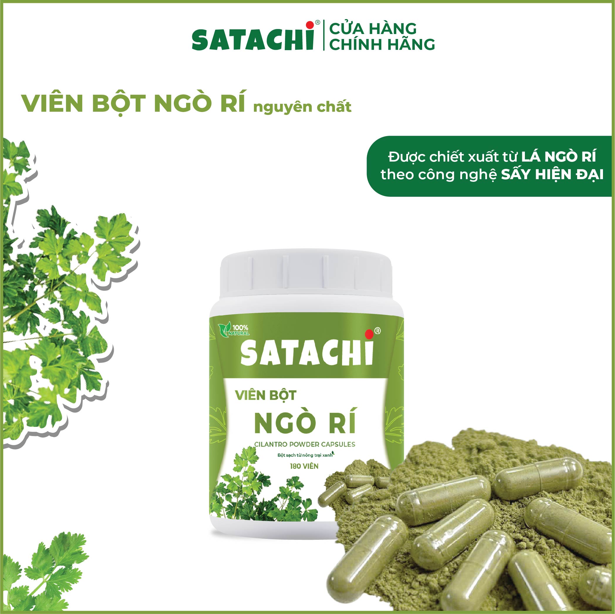Viên Bột Ngò Rí SATACHI nguyên chất