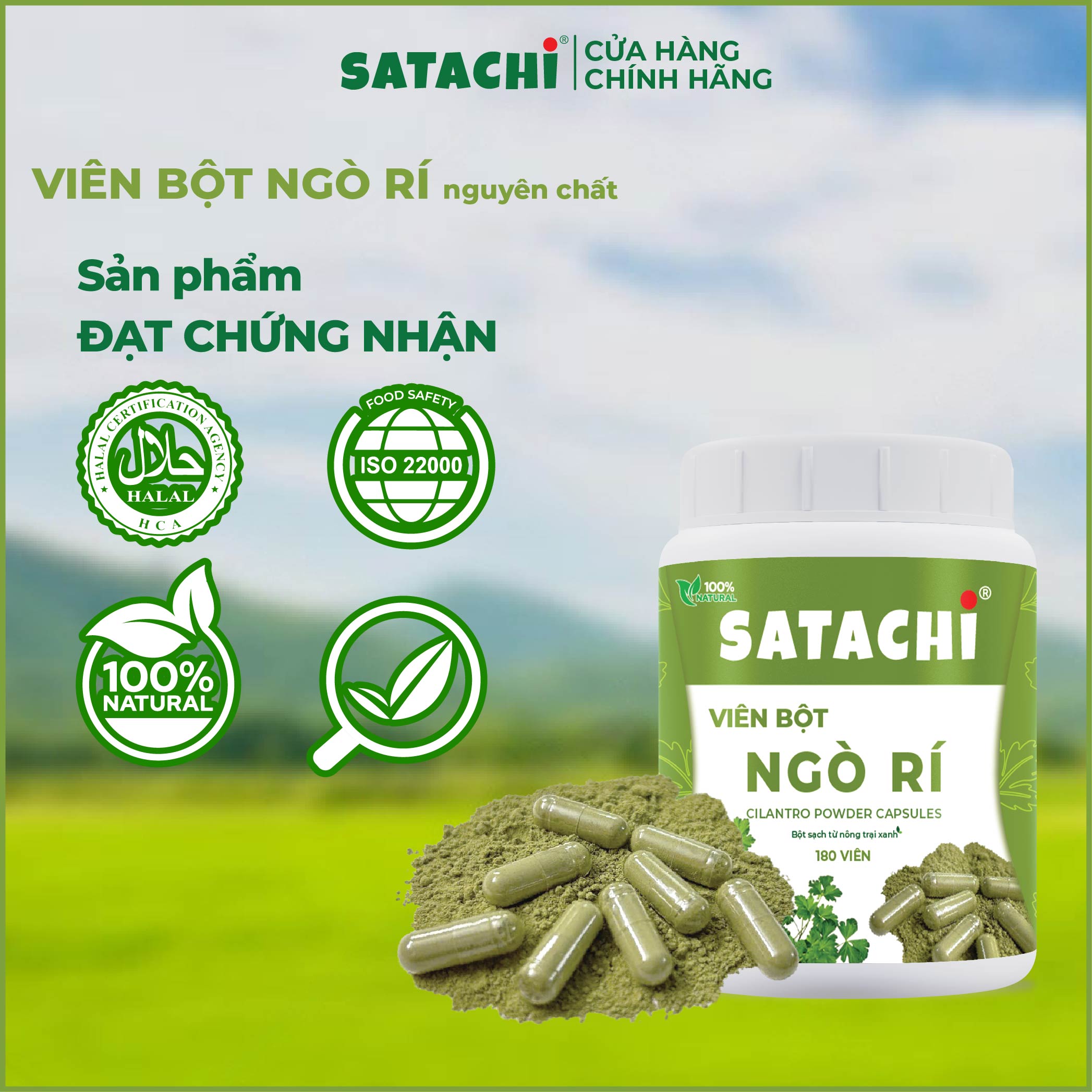 Viên Bột Ngò Rí SATACHI nguyên chất