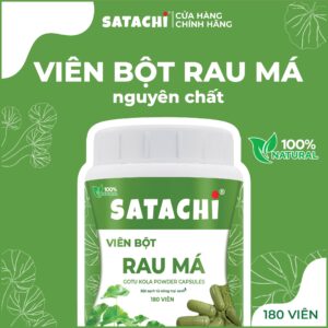 Viên Bột Rau Má SATACHI nguyên chất  Hộp 180 viên